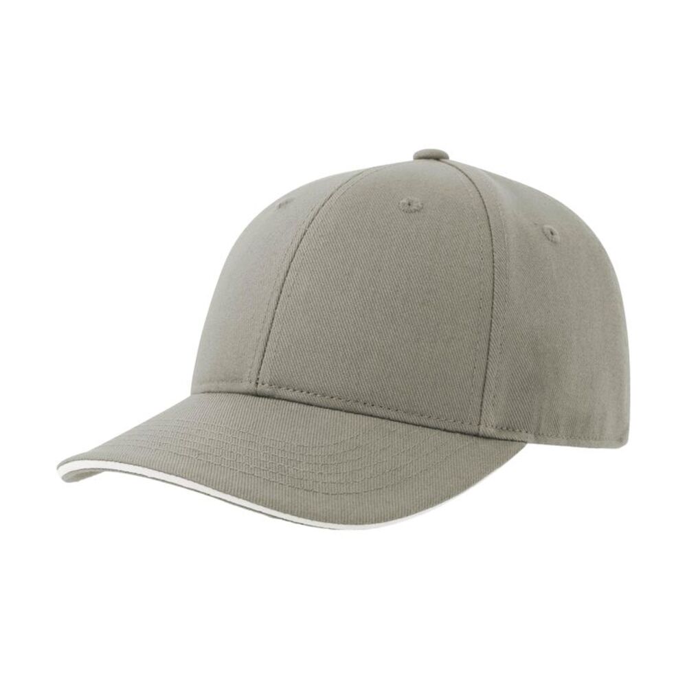 Atlantis Unisex Adult Liberty Sandwich 6 Panel Sustainable Cap / Gray/White